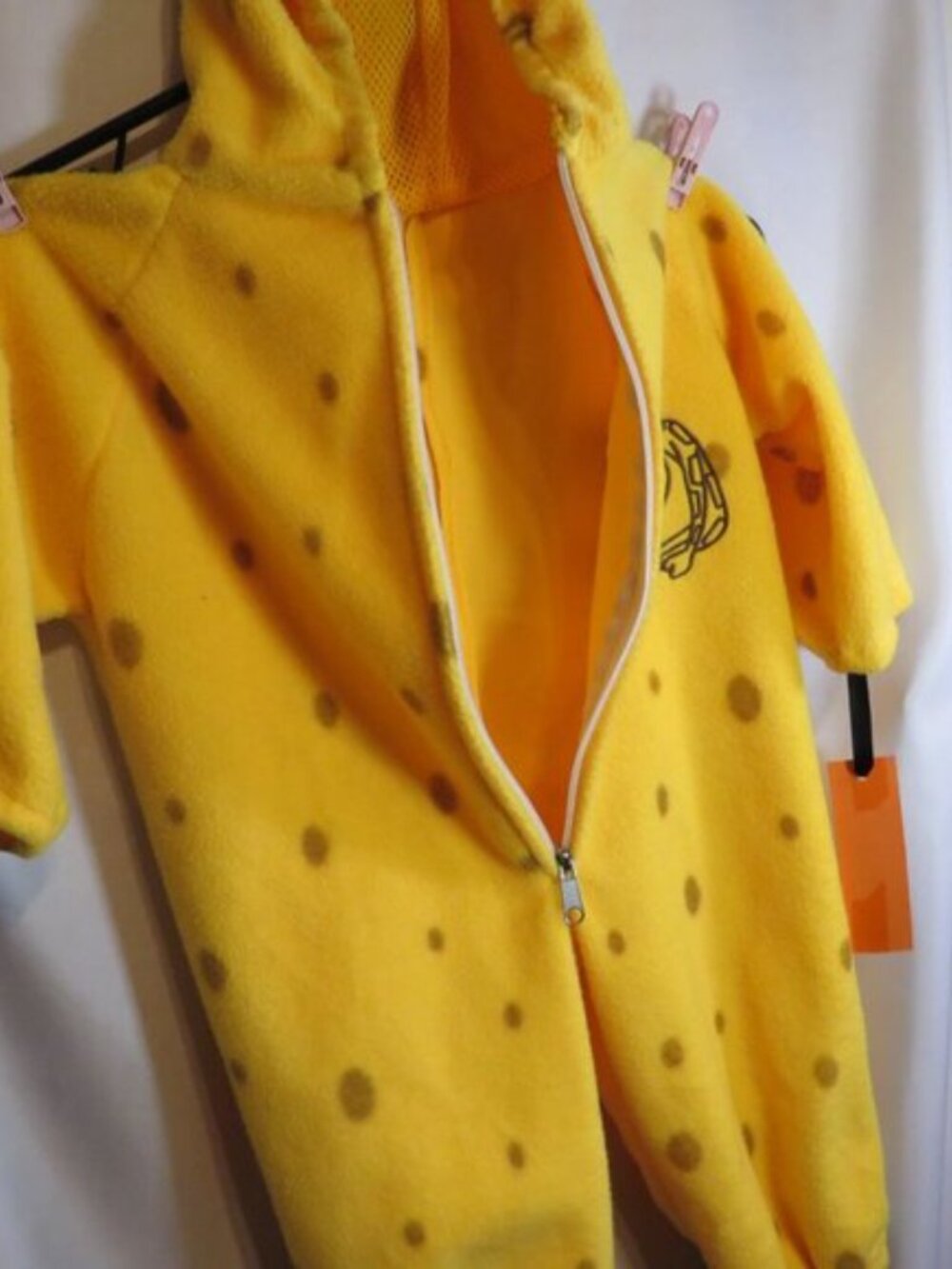 Vintage Giraffe Costume Hooded Plush Bodysuit Toddler 18-24 Months Halloween - Picture 9 of 12